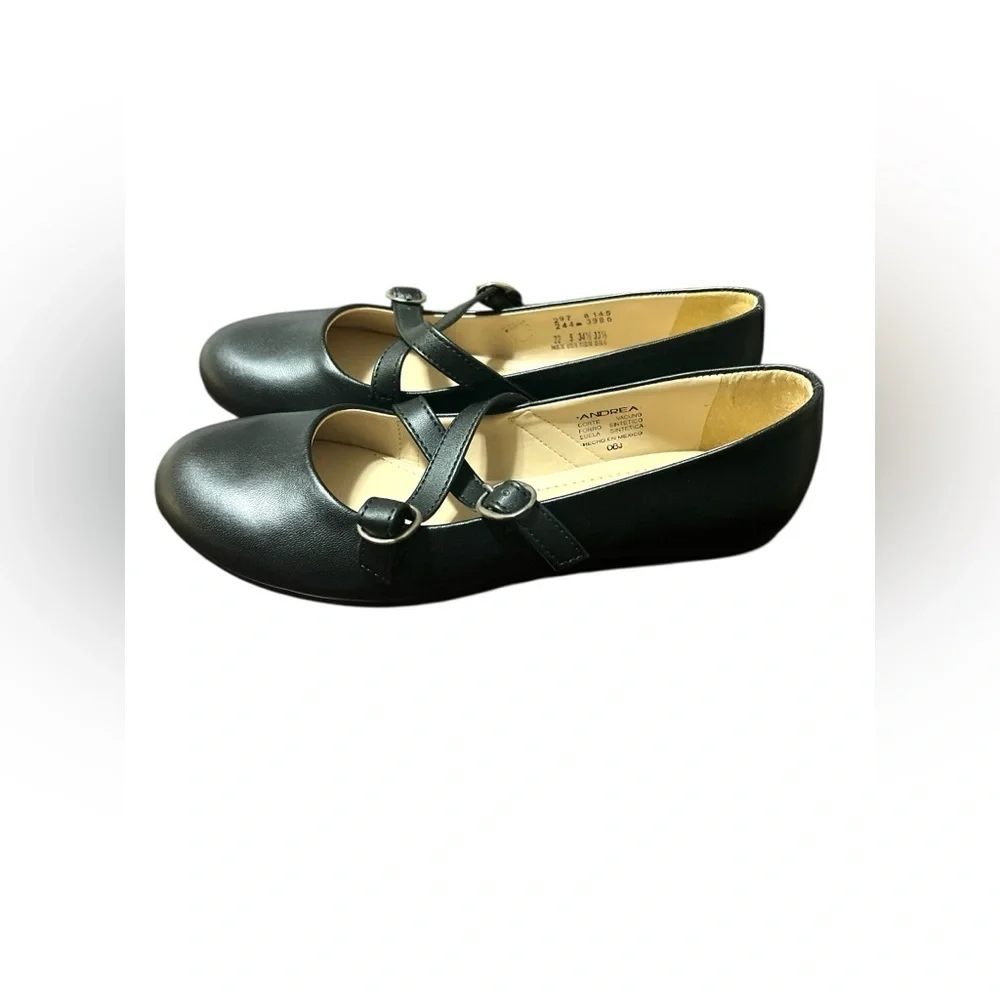 ANDREA Black Kids Dress Shoes Size -5